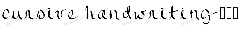 cursive handwriting字体转换